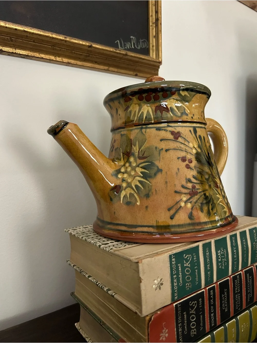 French FF Griffi Corsica Terraghja Hand-Painted Teapot